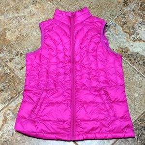 Be inspired down packable vest zip up magenta pink size small